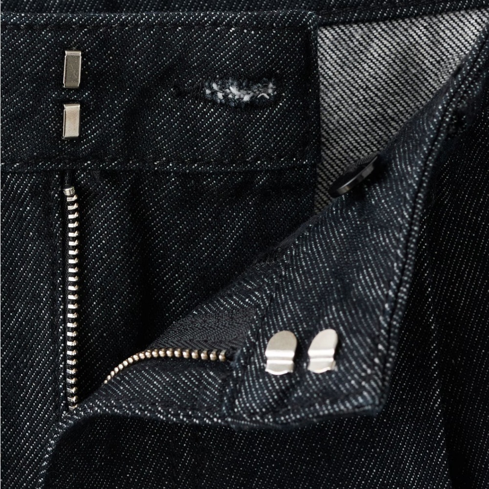 Mango Loose Mid-Waist Dark Indigo Jeans WIDE LEG PLEATED DENIM TROUSERS 7816 - Picture 4 of 6